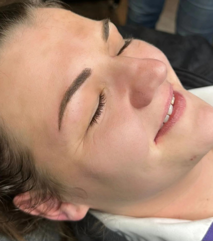 Finished brow detail, photographed at the studio